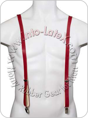 Rubber Skinhead Braces Red