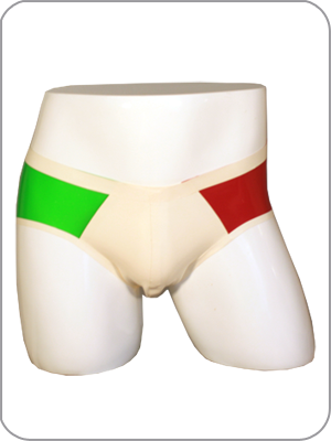 Mens Rubber Italian Brief  Pouch Pants  (Latex  Anatomisch geformte tanga slip) 