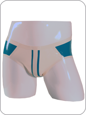 Mens Rubber Vega Brief  Pouch Pants  (Latex  Anatomisch geformte tanga slip) 