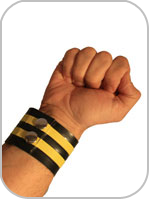 Rubber Wrist Band Gummi Armband with contrasting stripes