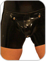 latex rubber cod piece boxer shorts 