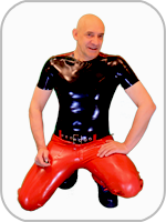 latex rubber levis style jeans 