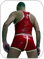 latex rubber double skin shorts 