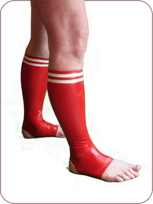 Mens Latex Rubber Football Socks