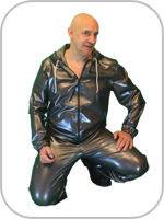 latex rubber track workout pants, training bottoms 