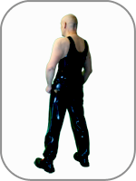 latex rubber track pants, training bottoms 